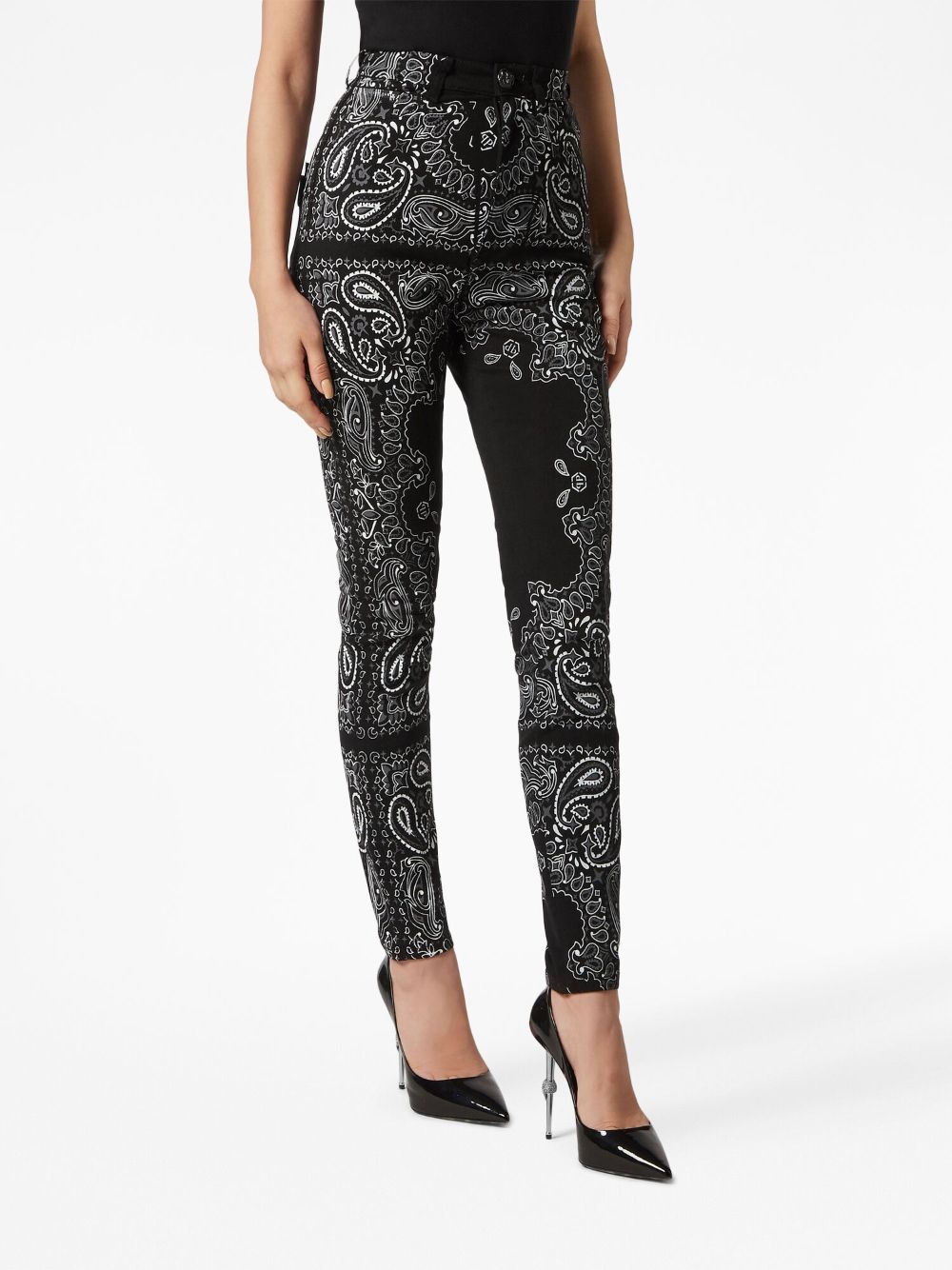 Philipp Plein paisley-printed high-waisted jeggings Women