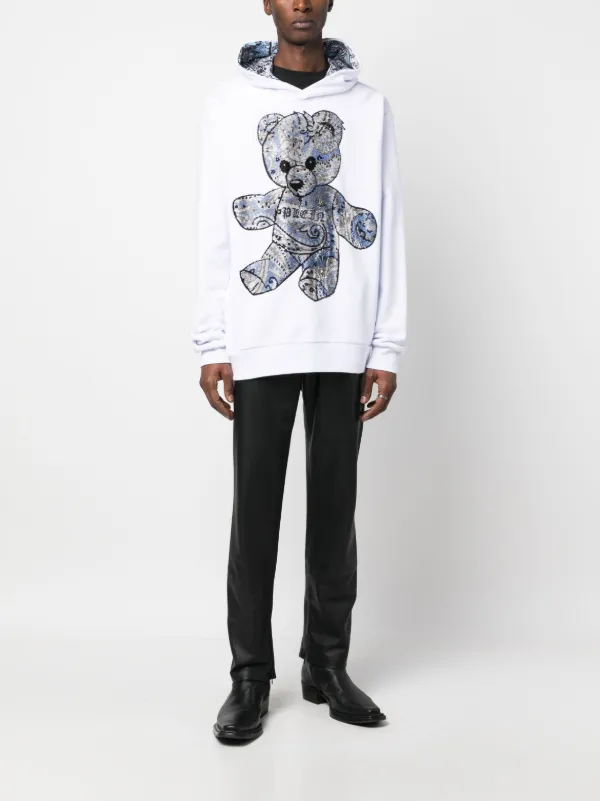 Philipp Plein テディベア パーカー | ホワイト | FARFETCH JP