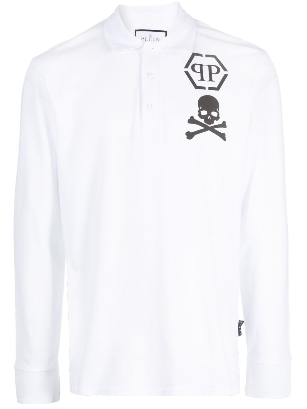 Philipp Plein logo-print long-sleeved Polo Shirt - Farfetch