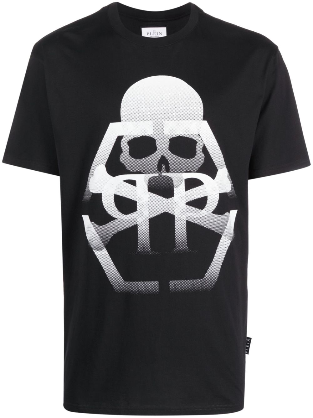 Philipp Plein Ss Skull & Bones Crew-neck T-shirt In Black