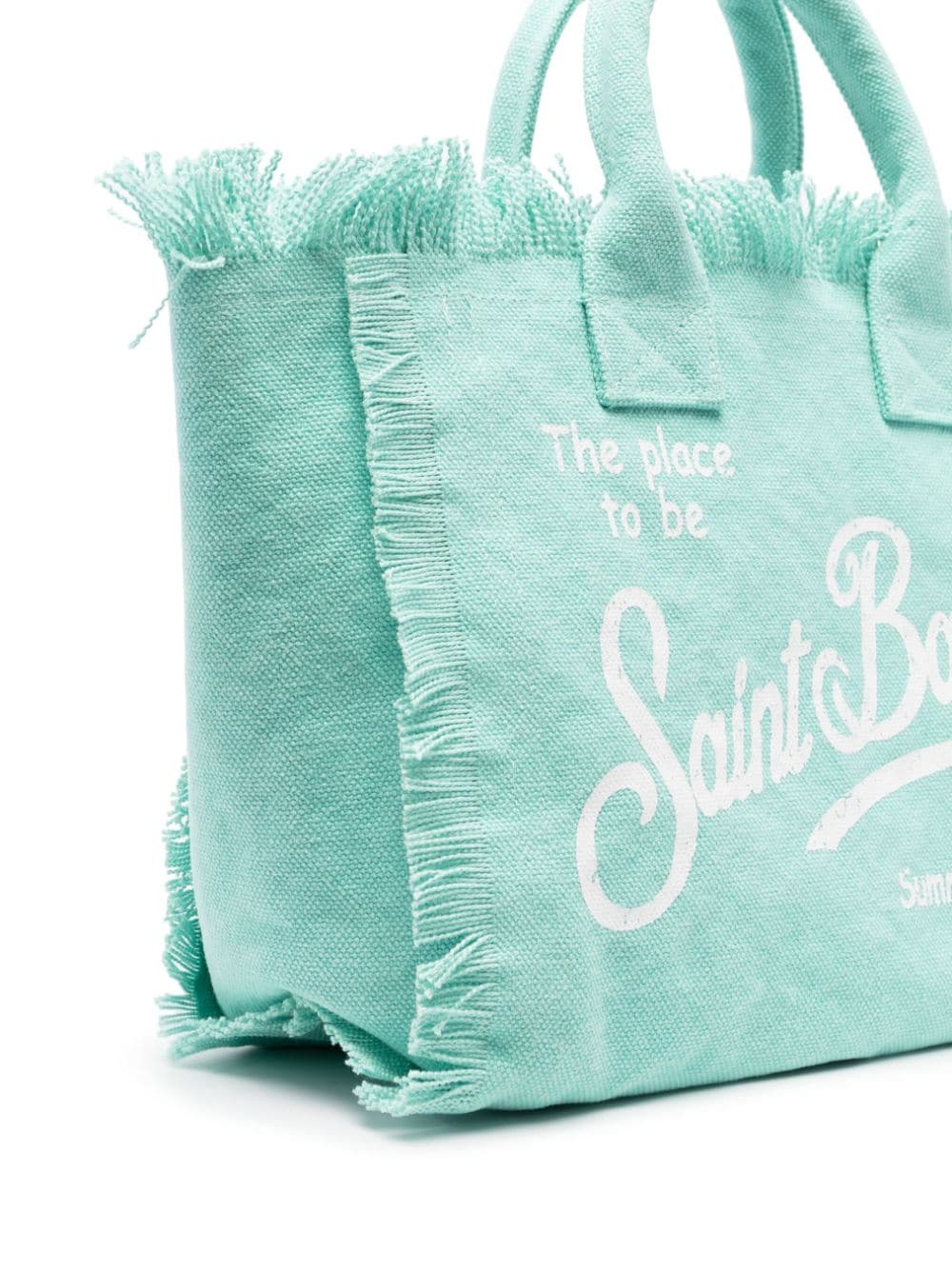 Image 2 of MC2 Saint Barth Kids frayed-trim logo print bag
