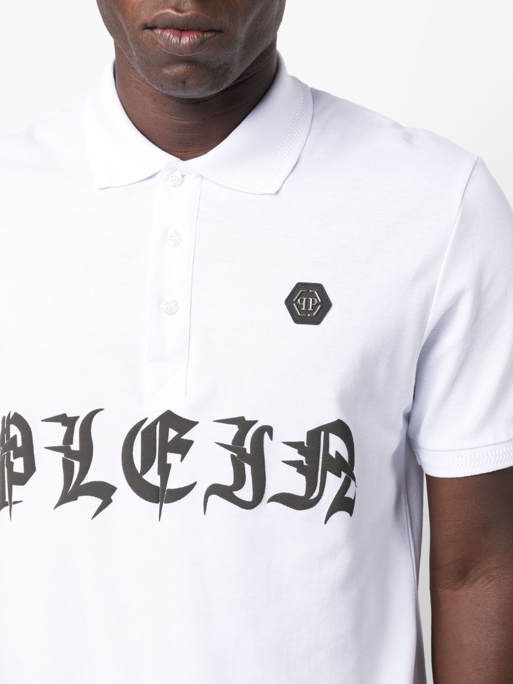 Cheap Philipp Plein Gothic Plein logo-print polo shirt Men