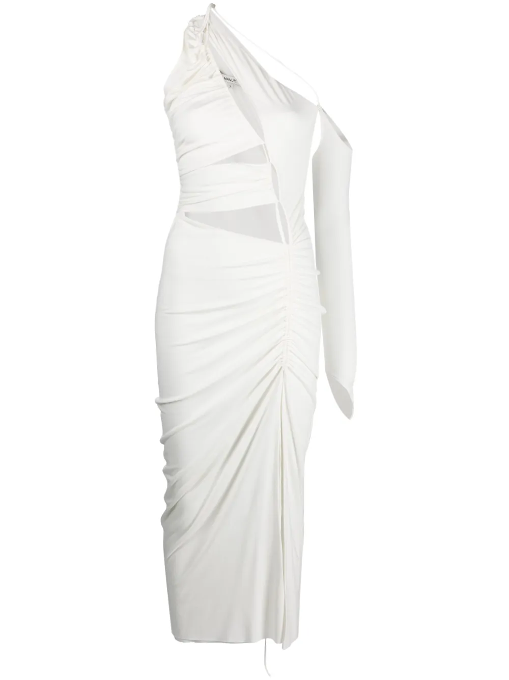 MANURI one-shoulder cut-out midi dress
