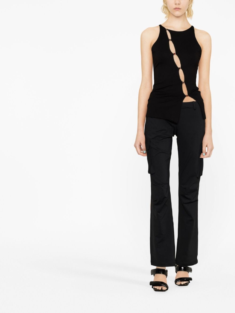 Shop Manurí Tracy Cut-out Tank Top In Schwarz