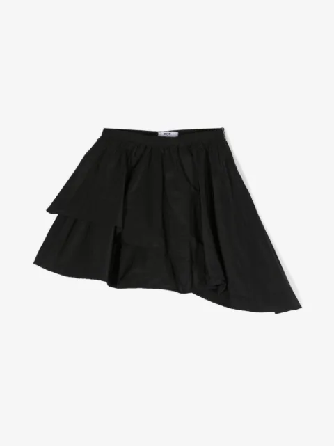 MSGM Kids falda asimétrica fruncida