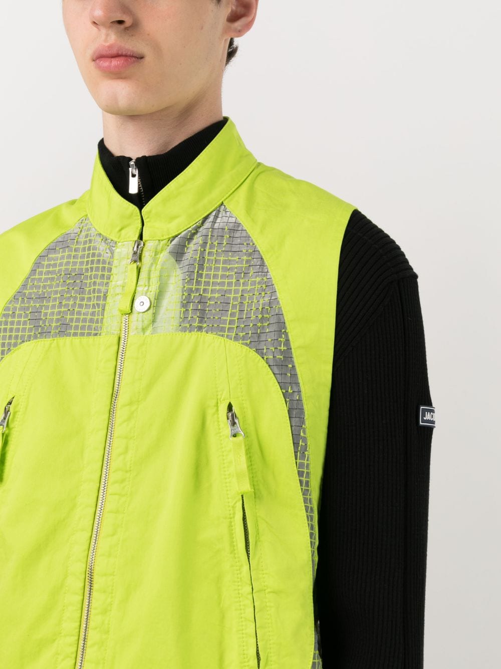 Shop Stone Island Shadow Project Mesh-panel Vest In Green