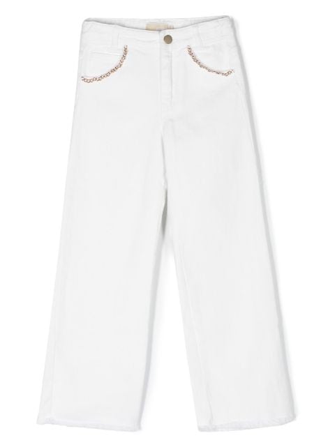 Michael Kors Kids - chain-link detail straight-leg trousers