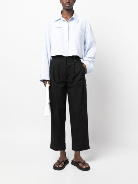 cropped straight-leg trousers 