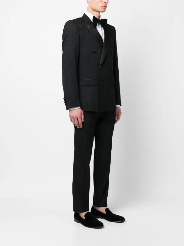 Dolce & Gabbana ウールジャカード タキシードスーツ | ブラック