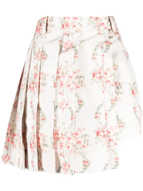 Simone Rocha floral-print asymmetric skorts