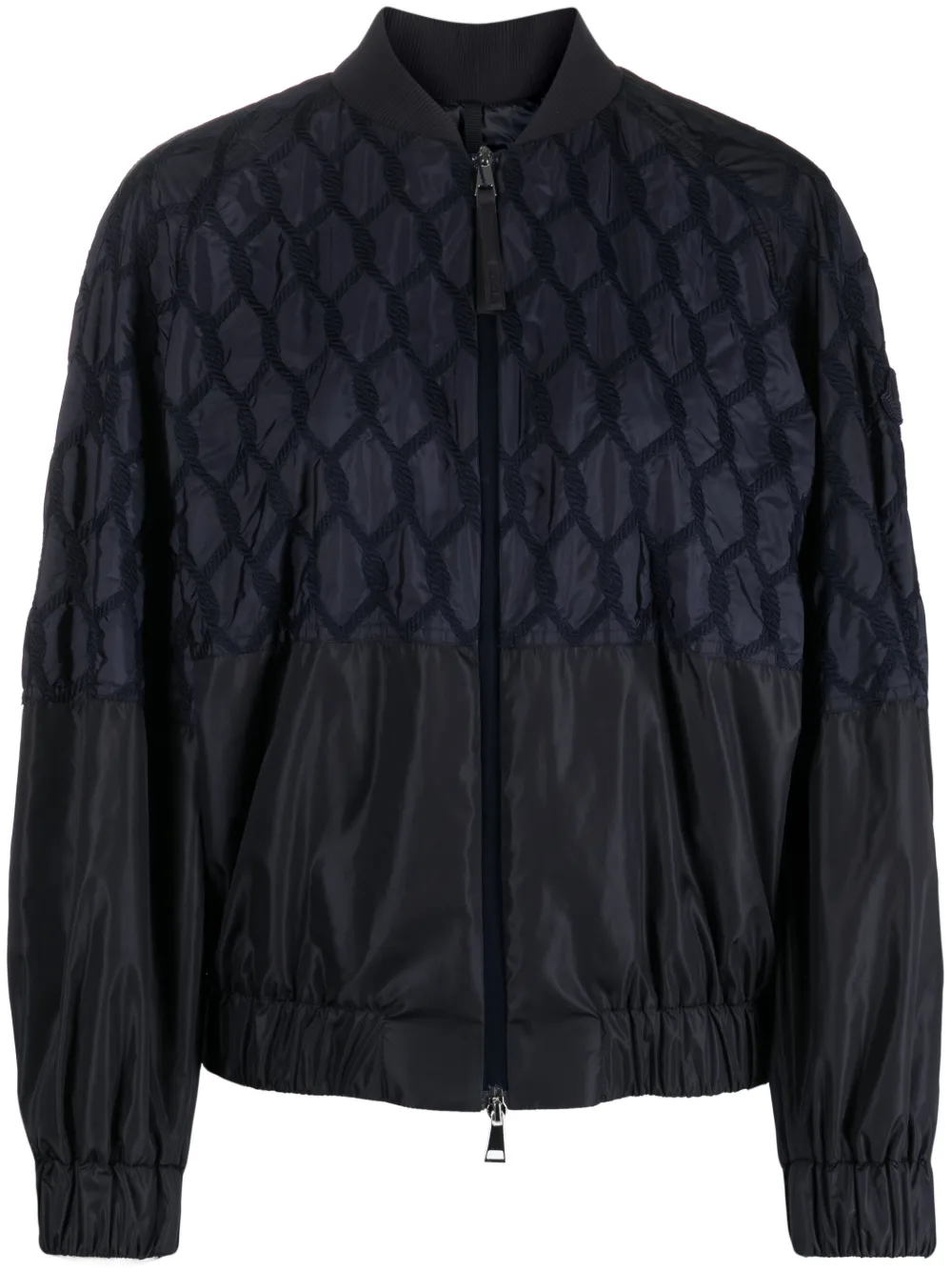 Moncler Quilted Bomber Jacket In Blue ModeSens