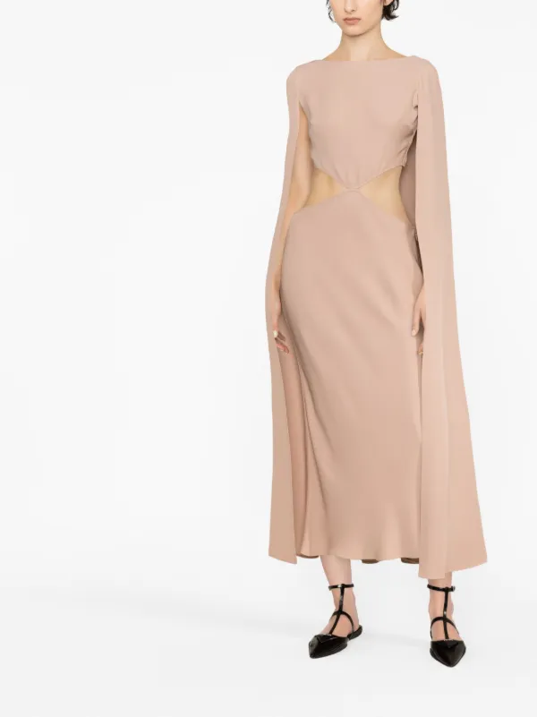 valentino cut out dress Valentino Garavani Cut-out Draped Maxi Dress