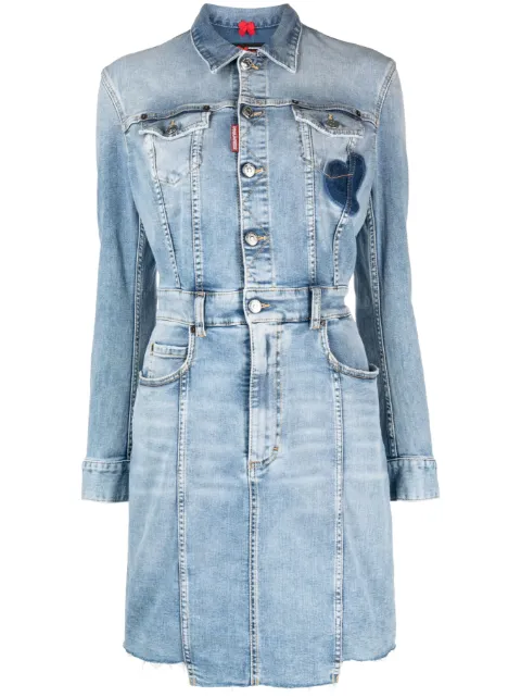 DSQUARED2 button-up denim shirt dress Women