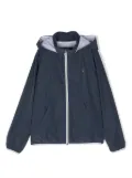 Herno Kids zip-up hooded jacket - Blue