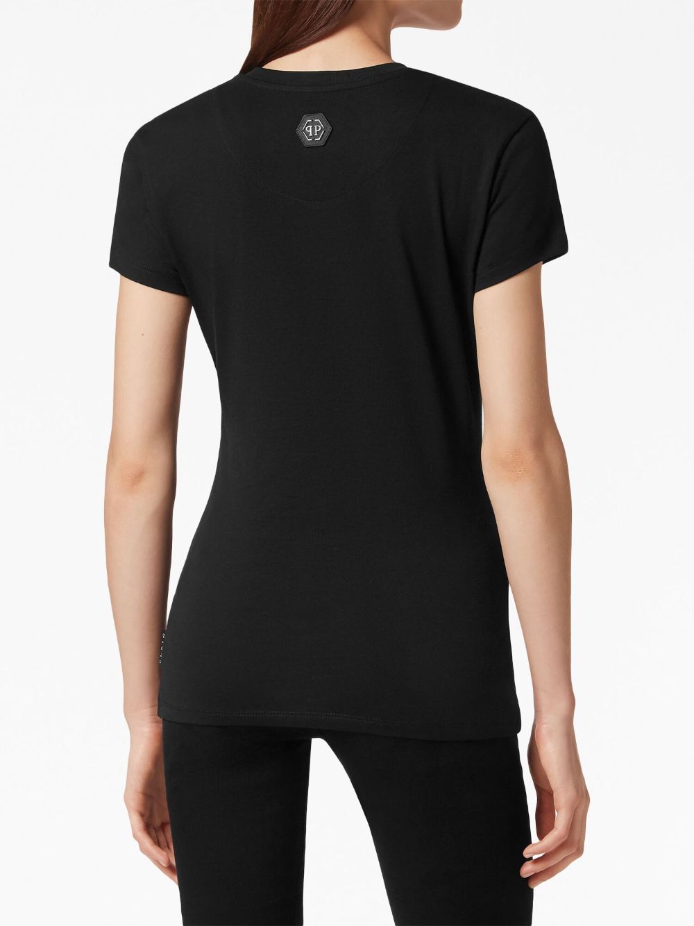 Shop Philipp Plein Sexy Pure Fit Heart-print T-shirt In Black