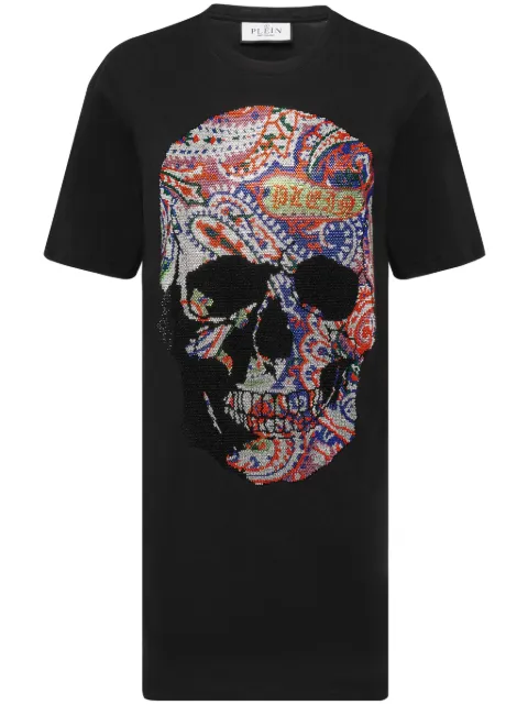 Philipp Plein logo-print cotton minidress FACCWTG0516PJY002N - 0