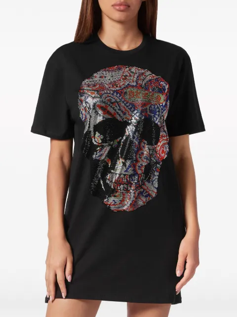 Philipp Plein logo-print cotton minidress FACCWTG0516PJY002N - 1