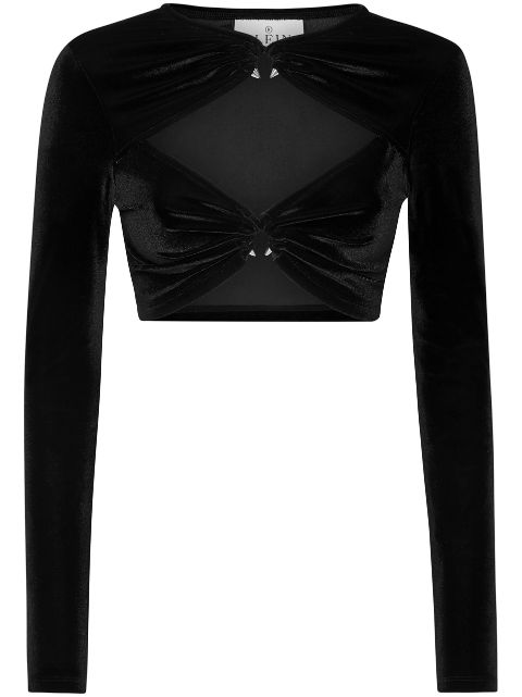 Philipp Plein cut-out long-sleeve top Women