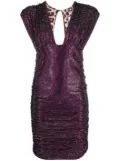 Philipp Plein rhinestone-embellished minidress - Purple
