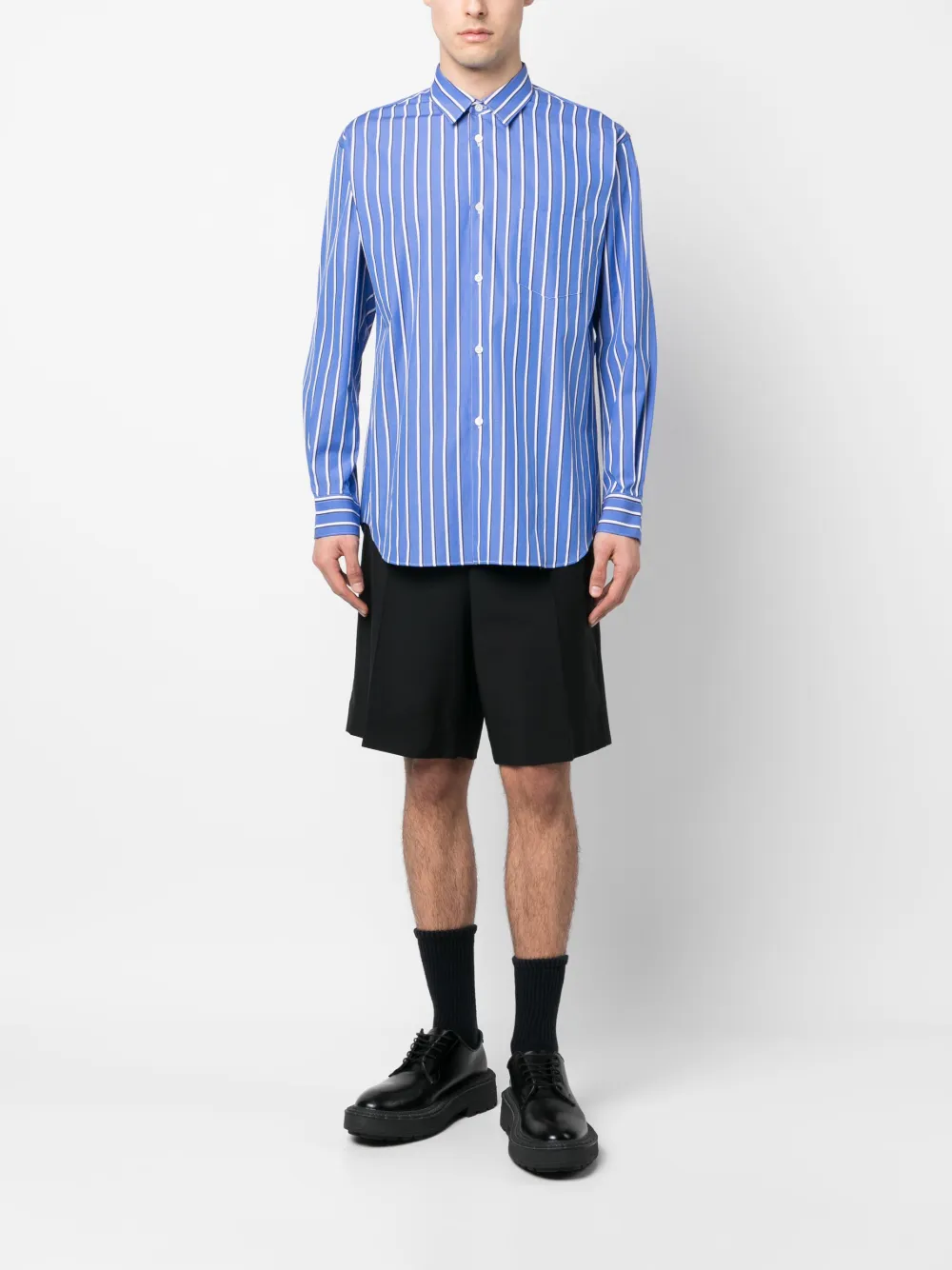 Comme Des Garçons Shirt Gestreept overhemd - Blauw