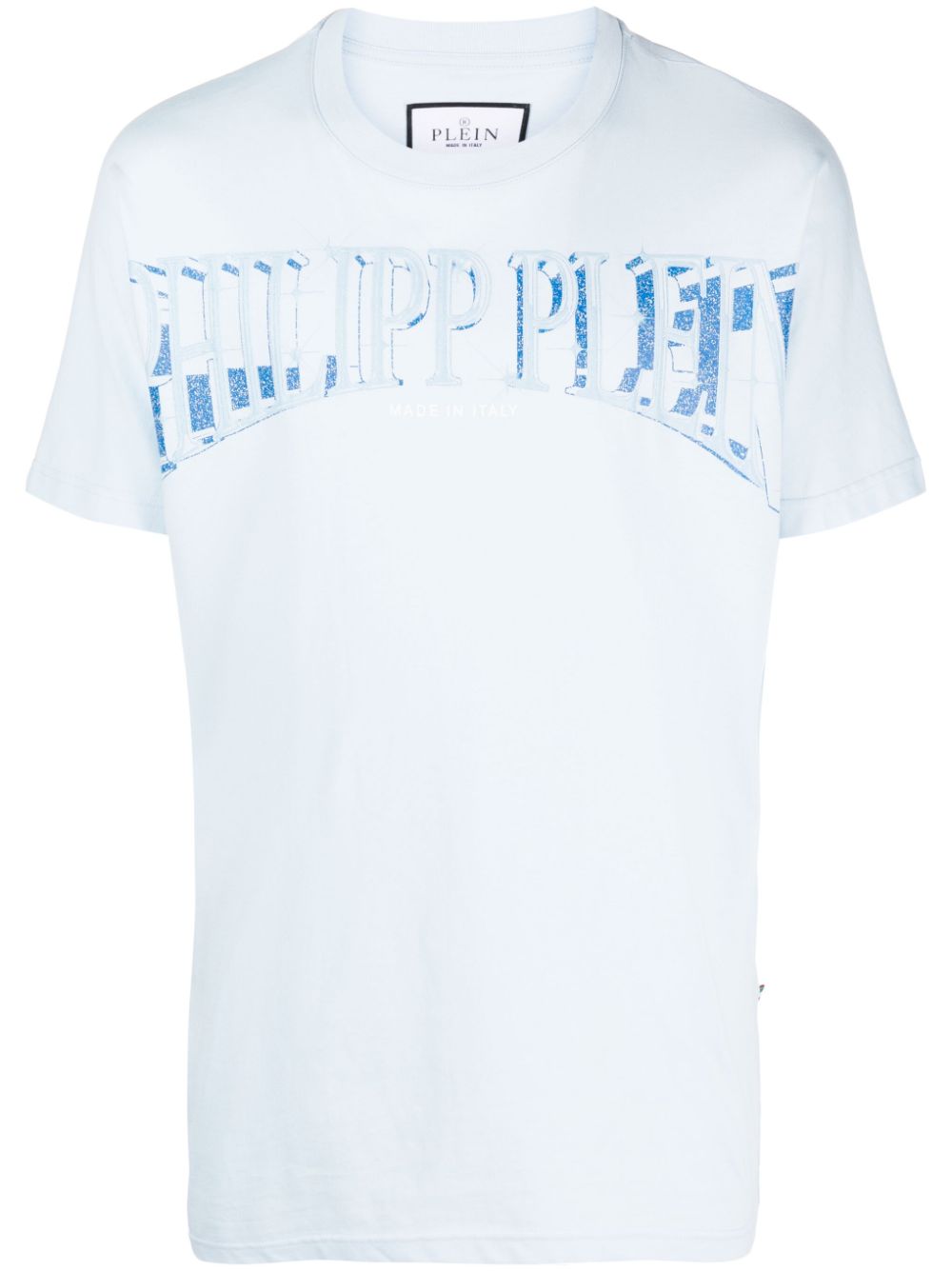 Philipp Plein Logo-print Cotton T-shirt In Blue