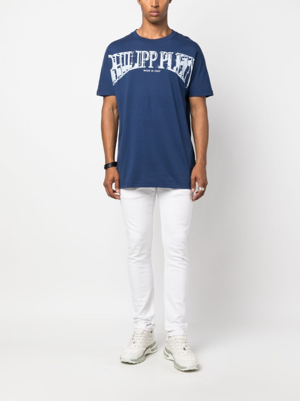 Philipp Plein T-shirt met logoprint - Blauw