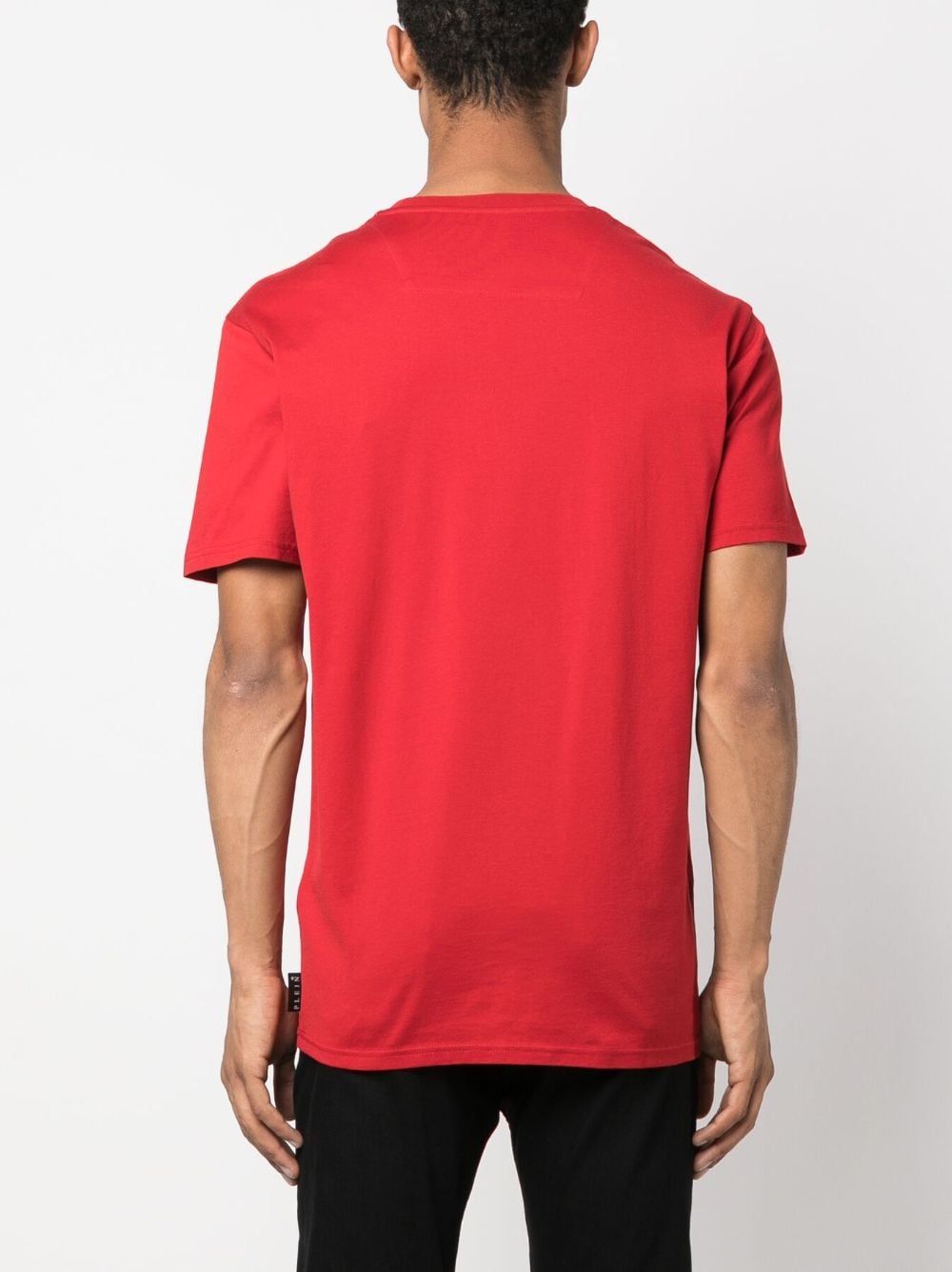 Shop Philipp Plein Skull&bones Cotton T-shirt In Red