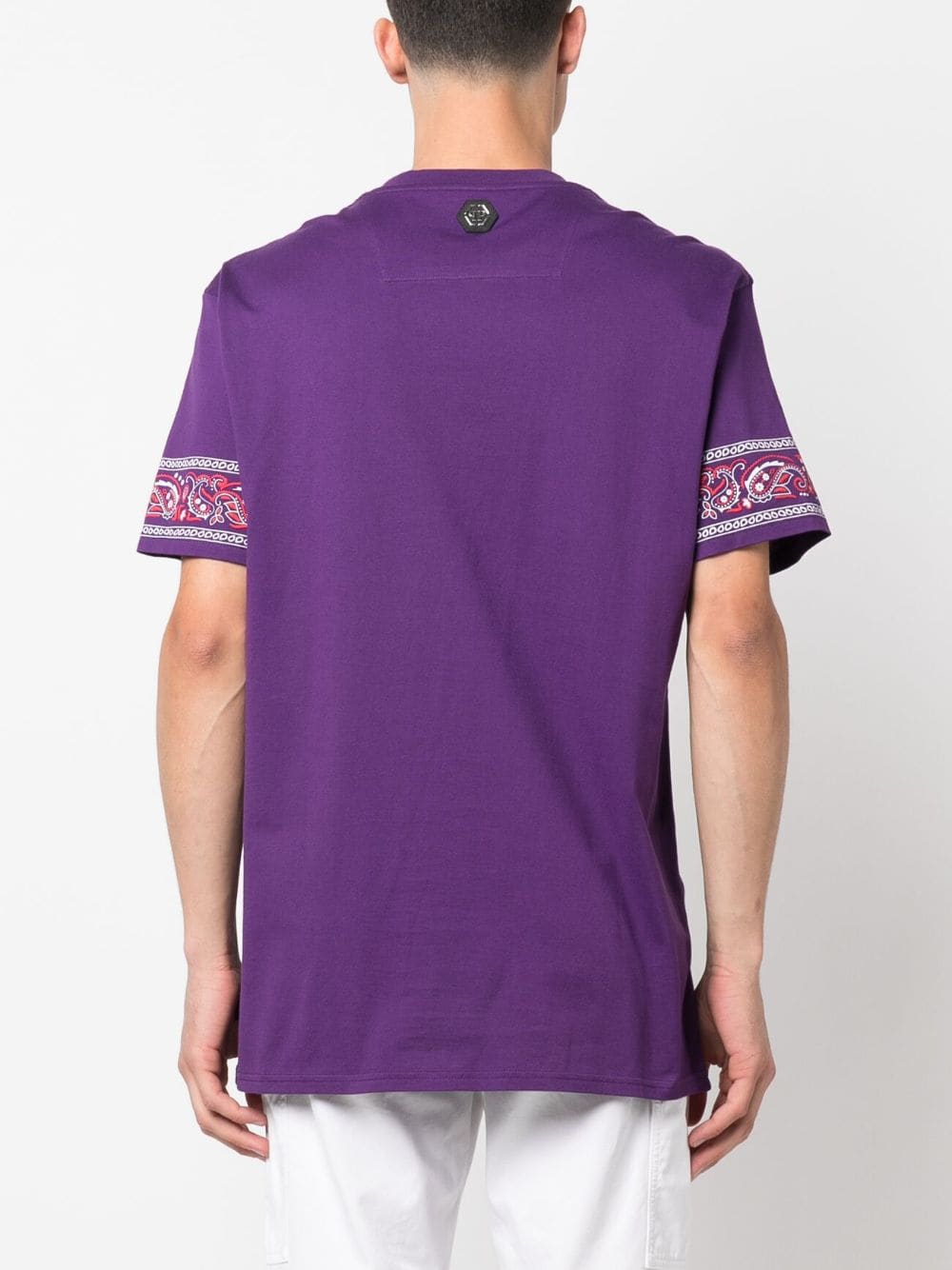 Shop Philipp Plein Skull-print T-shirt In Purple