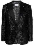 Philipp Plein sequin-embellished blazer - Blue