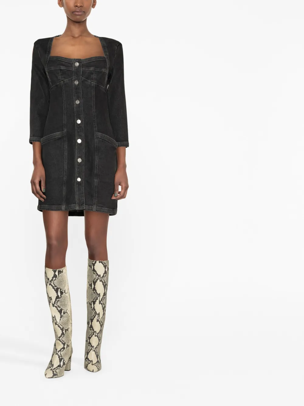 ISABEL MARANT Denim jurk - Zwart