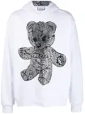 Philipp Plein Paisley Teddy-Bear hoodie - White