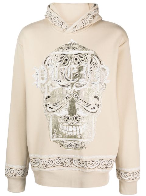 Philipp Plein Paisley Strass long-sleeve hoodie Men