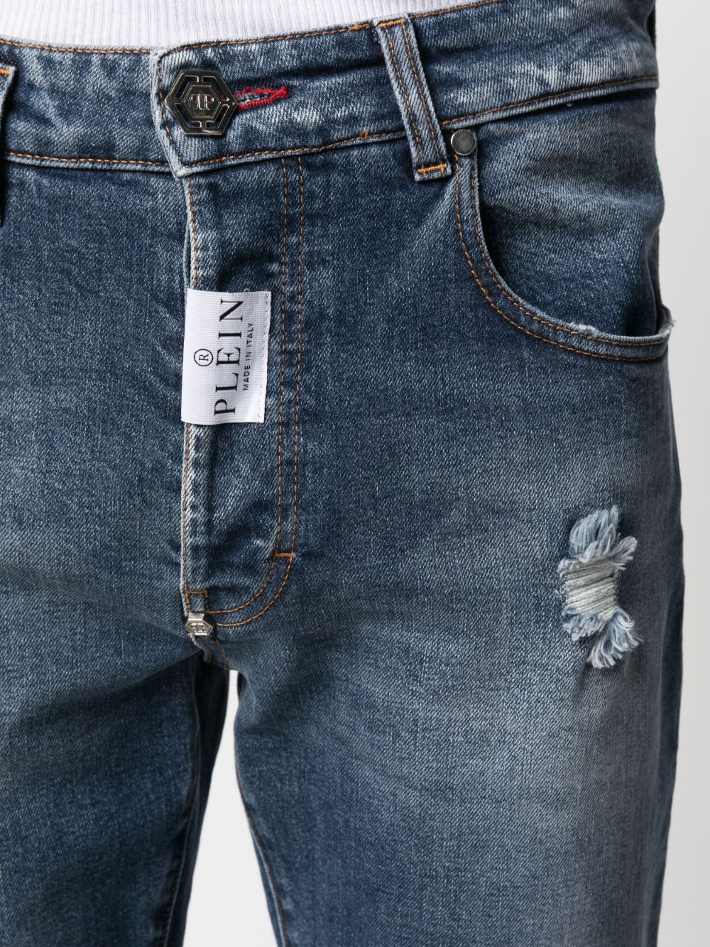 LOGO-PATCH SLIM-CUT JEANS