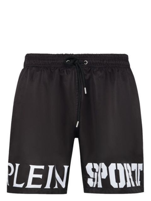 Plein Sport shorts de playa con logo estampado