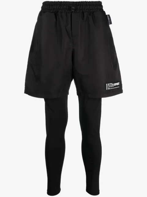 Plein Sport layered running shorts