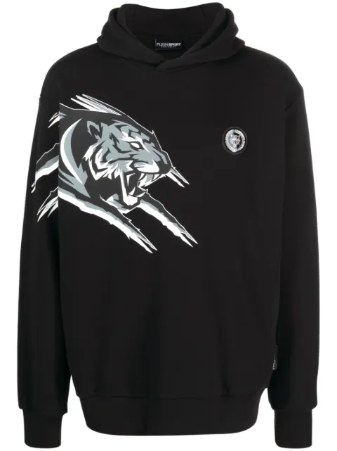 Plein Sport hoodie con motivo Tiger