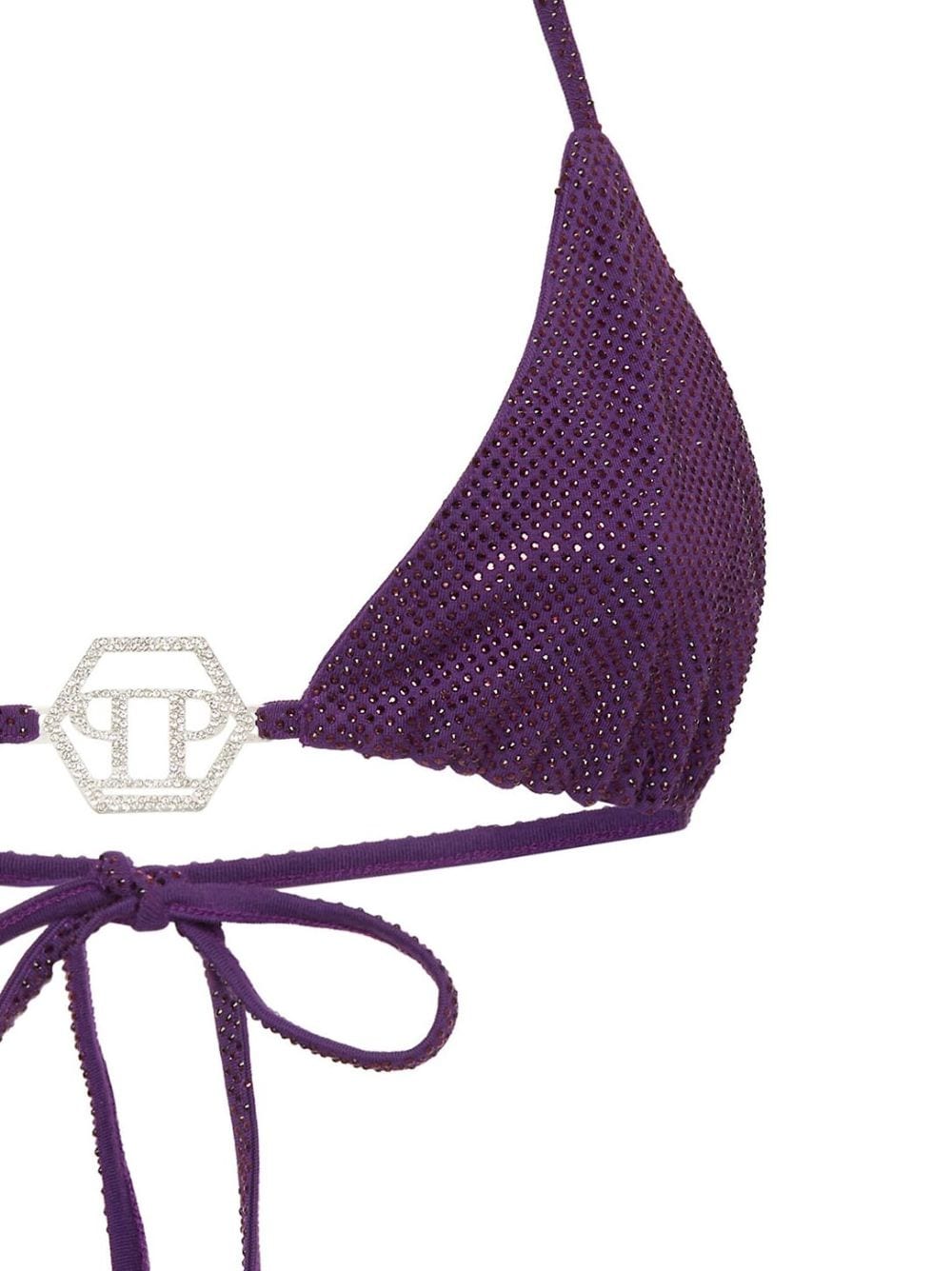 Shop Philipp Plein Top Bikini Stones Bikini In Purple