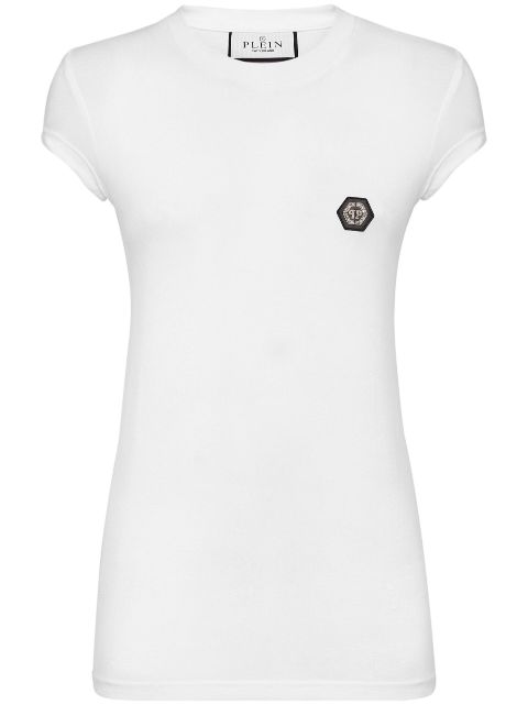 Philipp Plein logo-patch cotton T-shirt Women