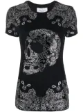 Philipp Plein bandana rhinestone-embellished T-shirt - Black