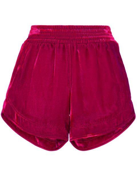 Philipp Plein velvet elasticated-waist shorts