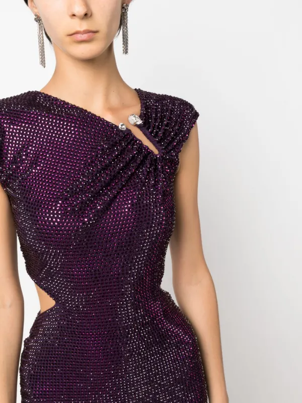 Philipp Plein crystal-embellished Minidress | Purple | FARFETCH