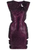Philipp Plein crystal-embellished minidress - Purple