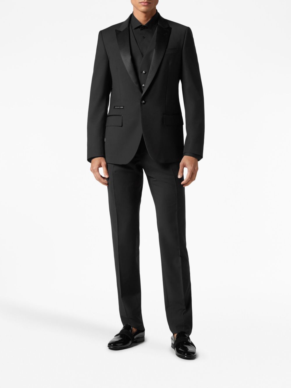Shop Philipp Plein Notched-lapels Suit Set In Black
