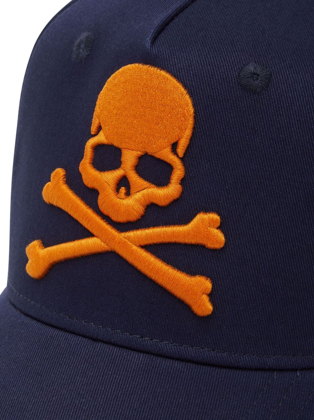 Shop Philipp Plein Logo-embroidered Cotton Cap In Blue