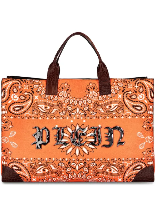 Sac cabas en coton à logo imprimé - Philipp Plein - Modalova