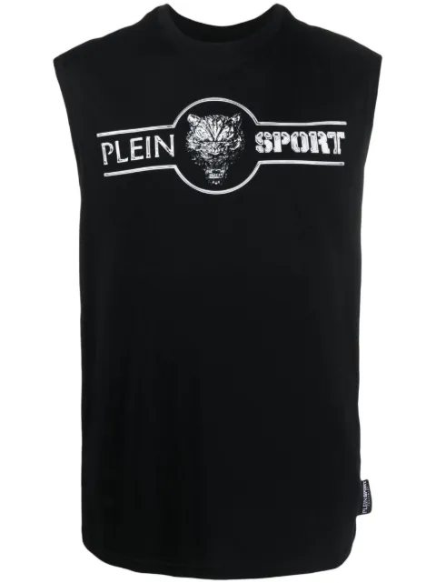 Plein Sport logo-print cotton tank top