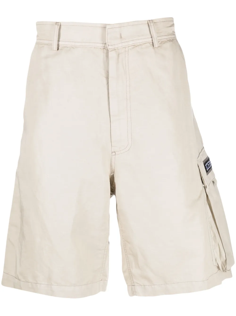 Iceberg contrast-stitching cargo shorts - Neutrals