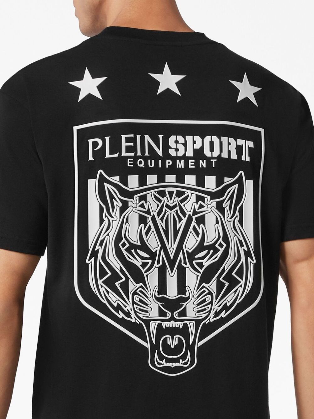Shop Plein Sport Tiger Crest Edition Cotton T-shirt In Black