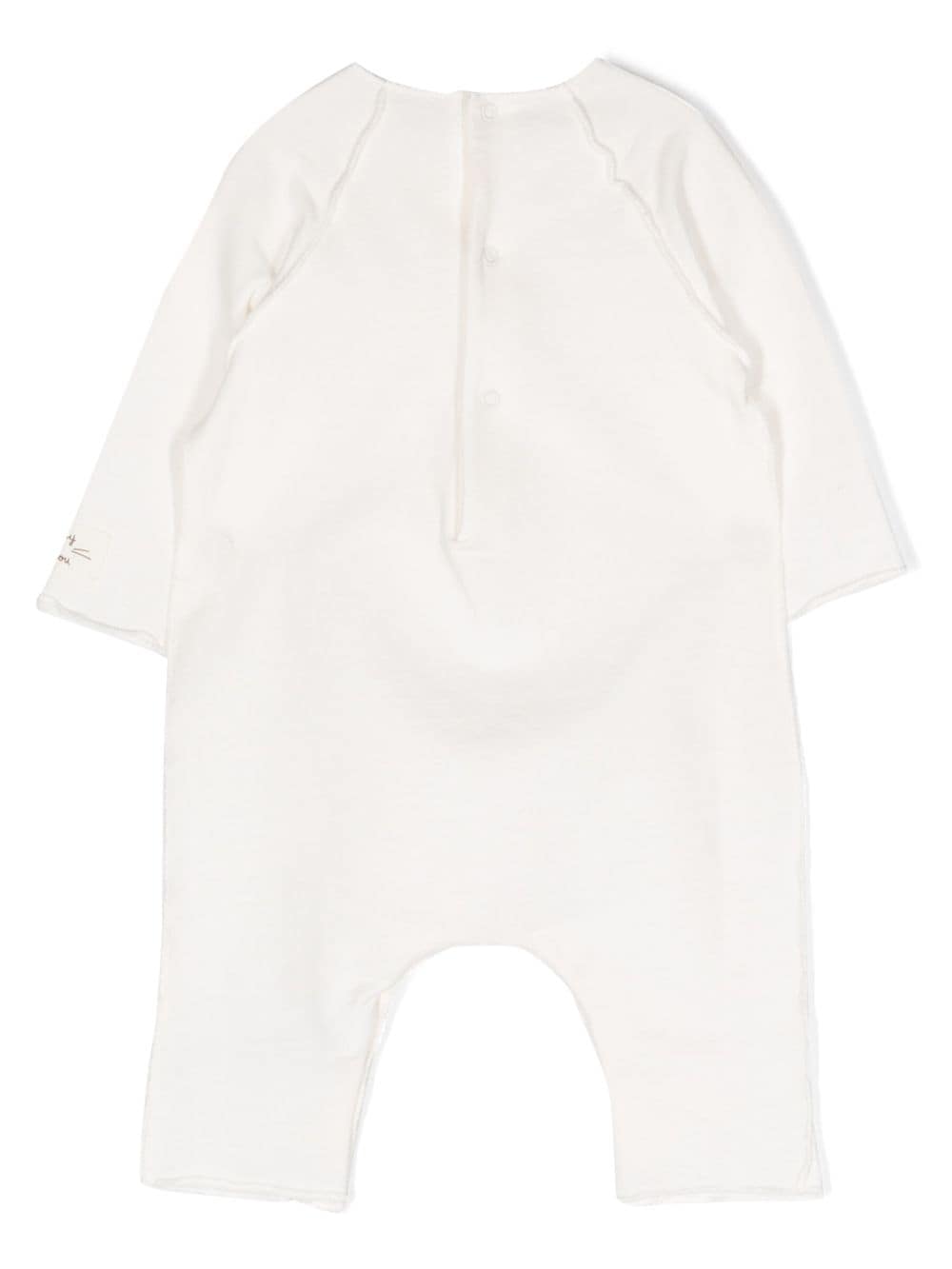 Shop Teddy & Minou Logo-detail Cotton Romper In Neutrals