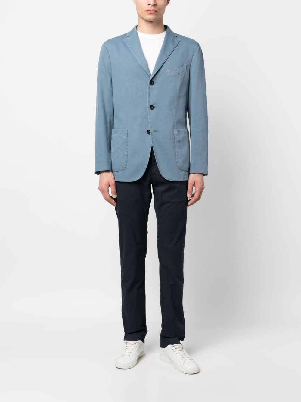 Boglioli Blazer met enkele rij knopen - Blauw